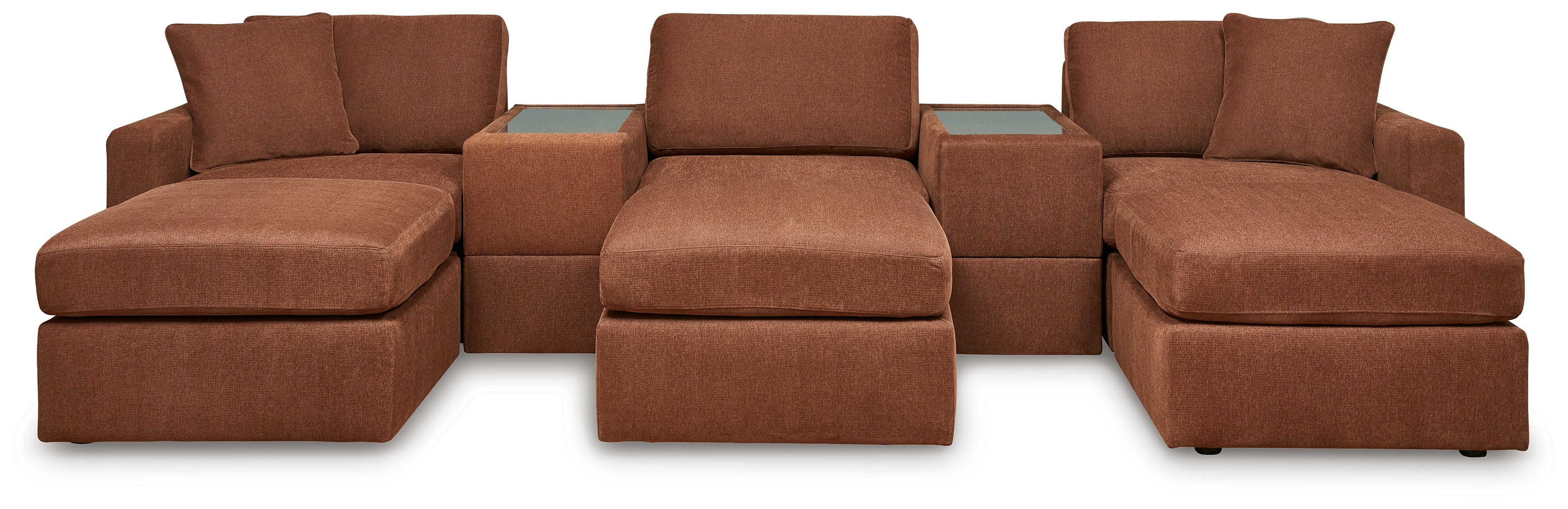 Modmax  5-Piece Sectional and 3 Ottomans - 92102U19
