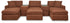 Modmax  5-Piece Sectional and 3 Ottomans - 92102U19