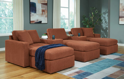 Modmax  5-Piece Sectional and 3 Ottomans - 92102U19