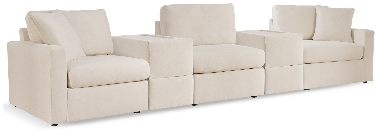 Modmax  5-Piece Sectional and 3 Ottomans - 92103U19