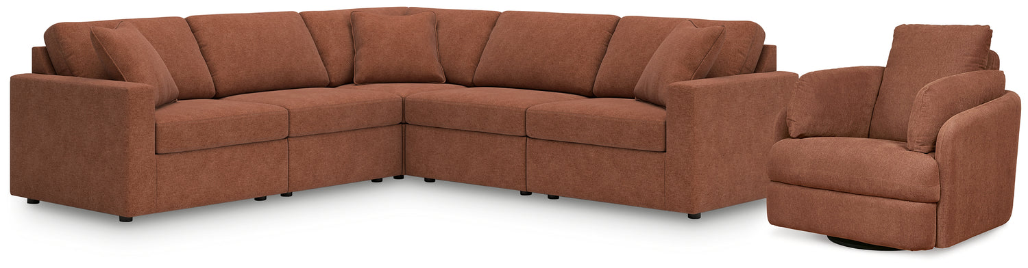 Modmax  5-Piece Sectional and Swivel Glider Recliner - 92102U15