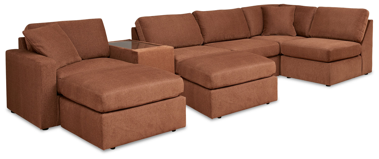 Modmax  6-Piece Sectional and 2 Ottomans - 92102U5