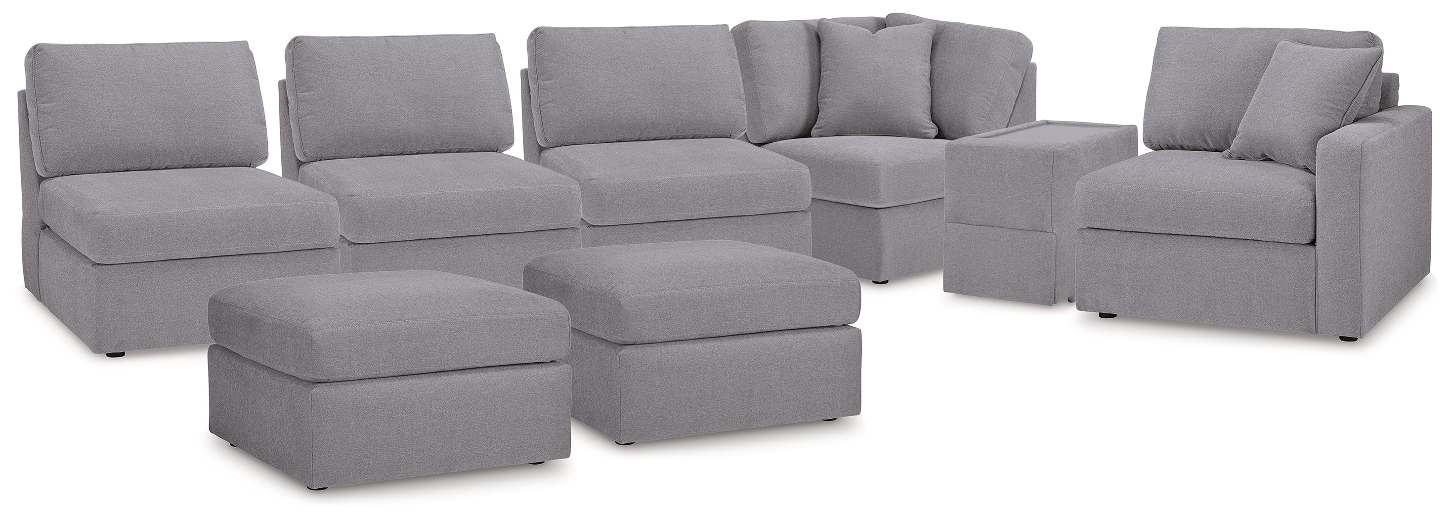 Modmax  6-Piece Sectional and 2 Ottomans - 92104U5