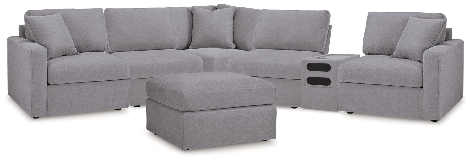 Modmax 6-Piece Sectional and Oversized Accent Ottoman - 92104U25