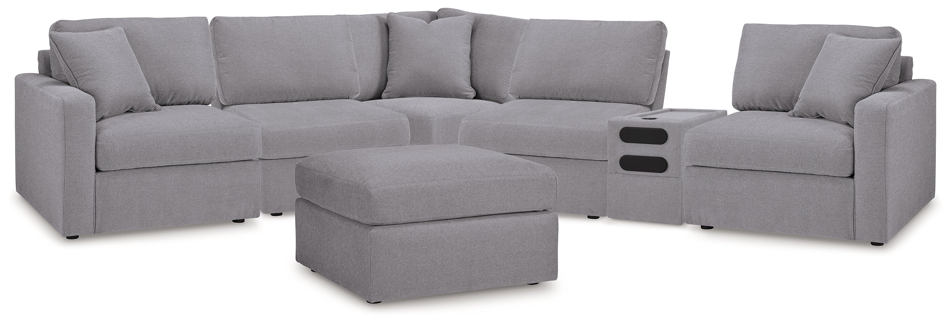 Modmax 6-Piece Sectional and Oversized Accent Ottoman - 92104U25