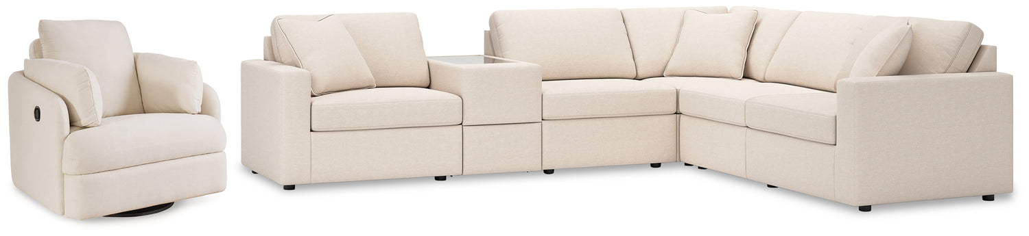 Modmax  6-Piece Sectional and Swivel Glider Recliner - 92103U17