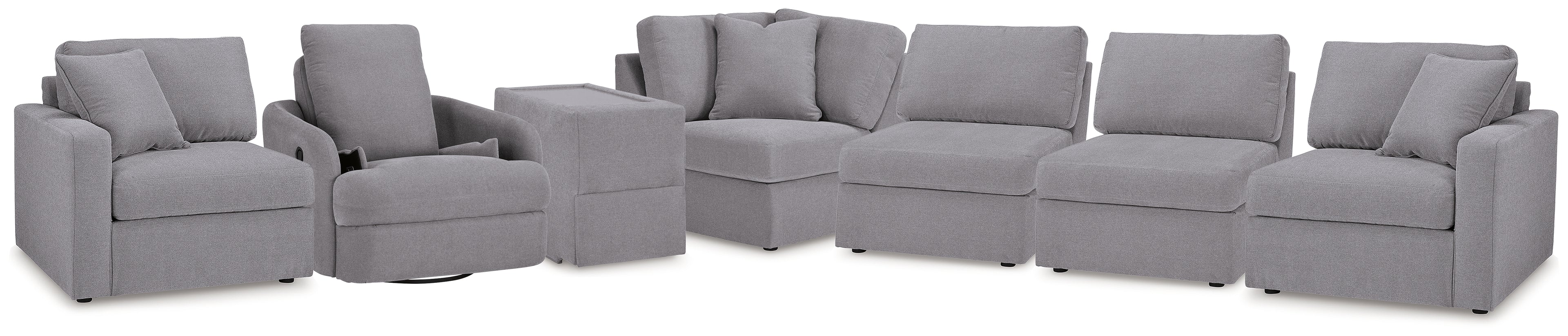 Modmax  6-Piece Sectional and Swivel Glider Recliner - 92104U17