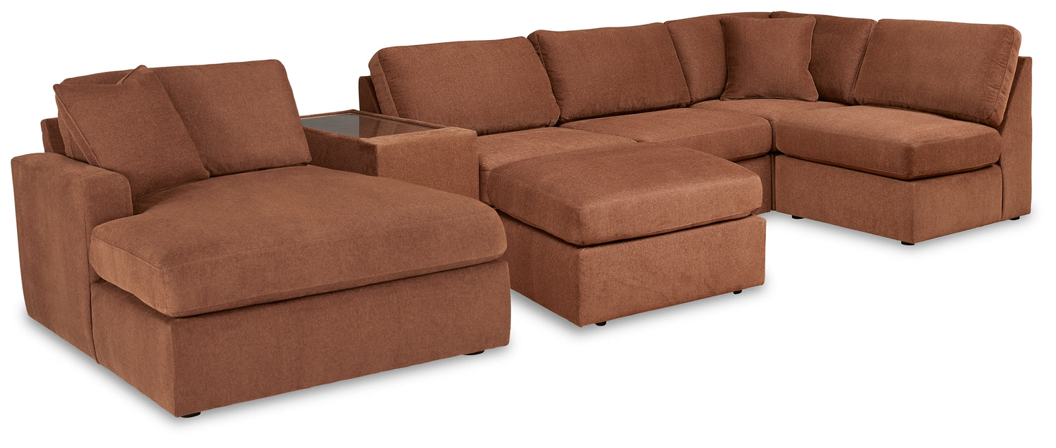 Modmax  6-Piece Sectional with Chaise and Ottoman - 92102U6
