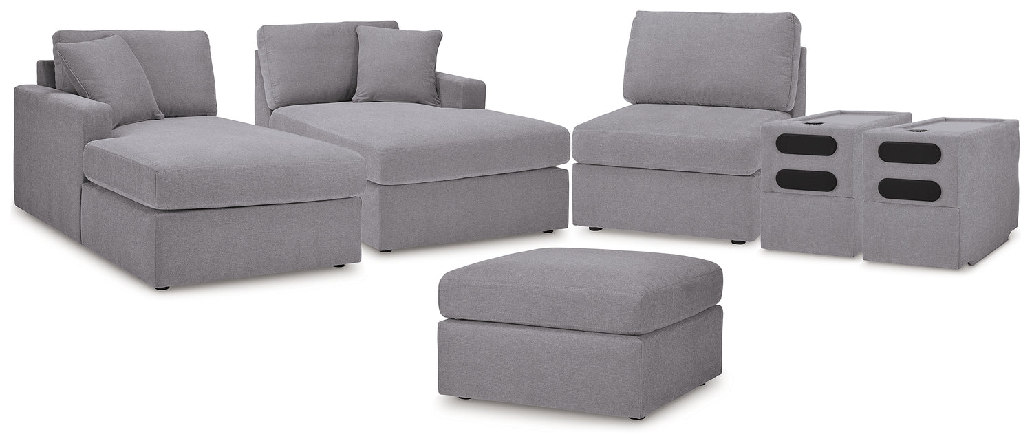 Modmax Granite 5-Piece Sectional and Ottoman - 92104U24