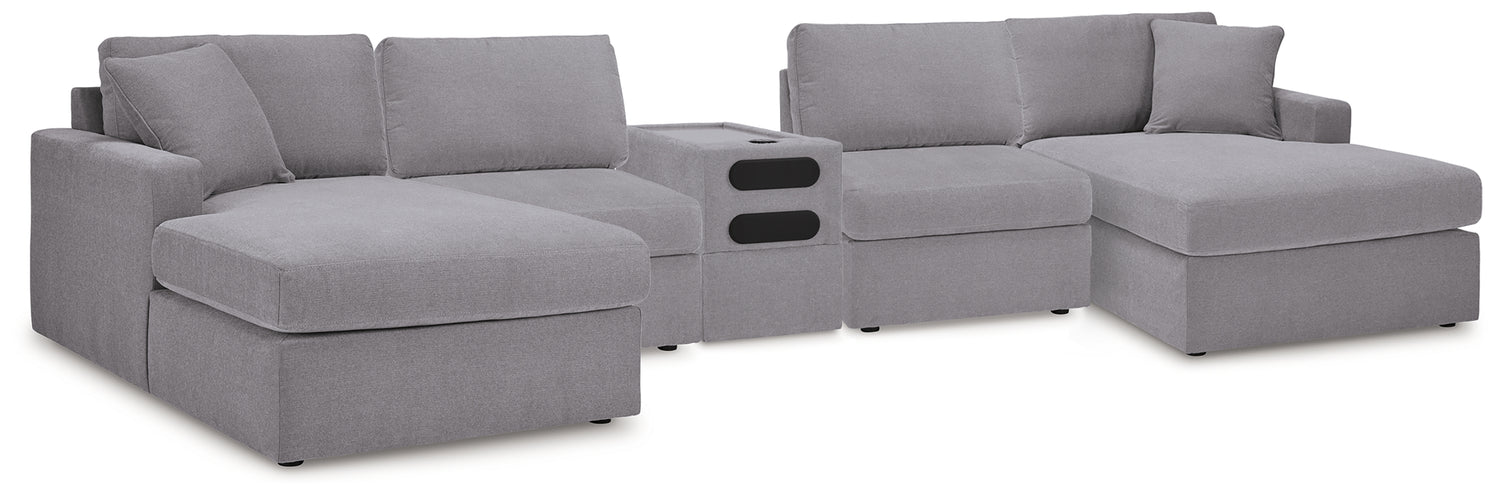 Modmax Granite 5 Piece Sectional with Audio Console - 92104S70
