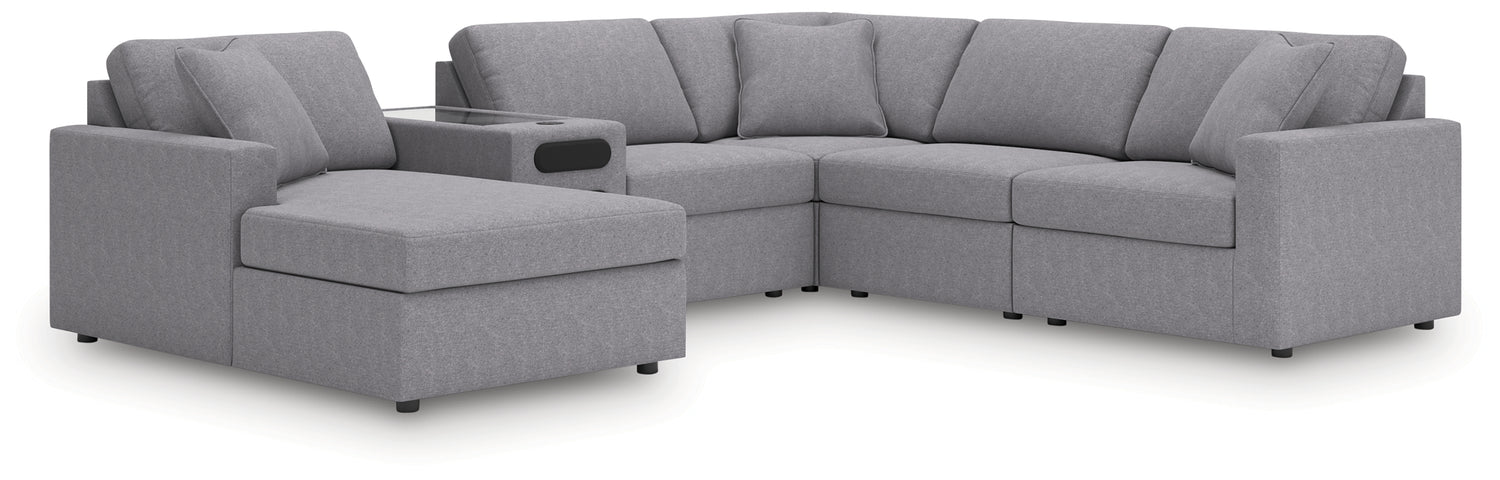 Modmax Granite 6-Piece Sectional with Audio System and Chaise - 92104S50