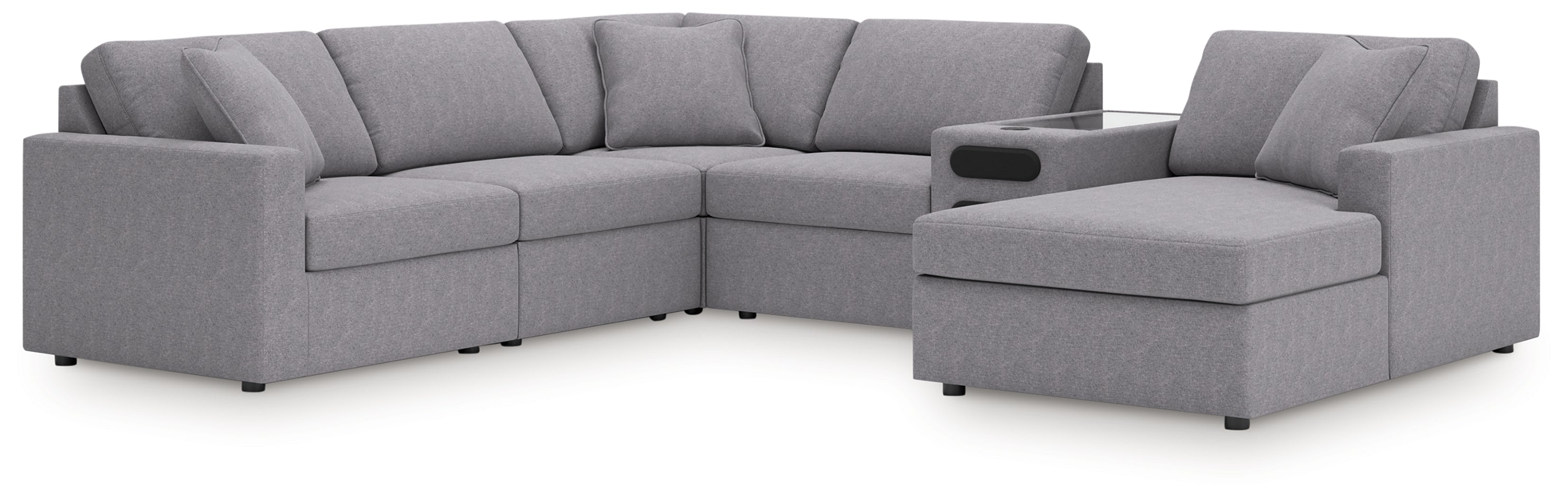 Modmax Granite 6-Piece Sectional with Audio System and Chaise - 92104S51