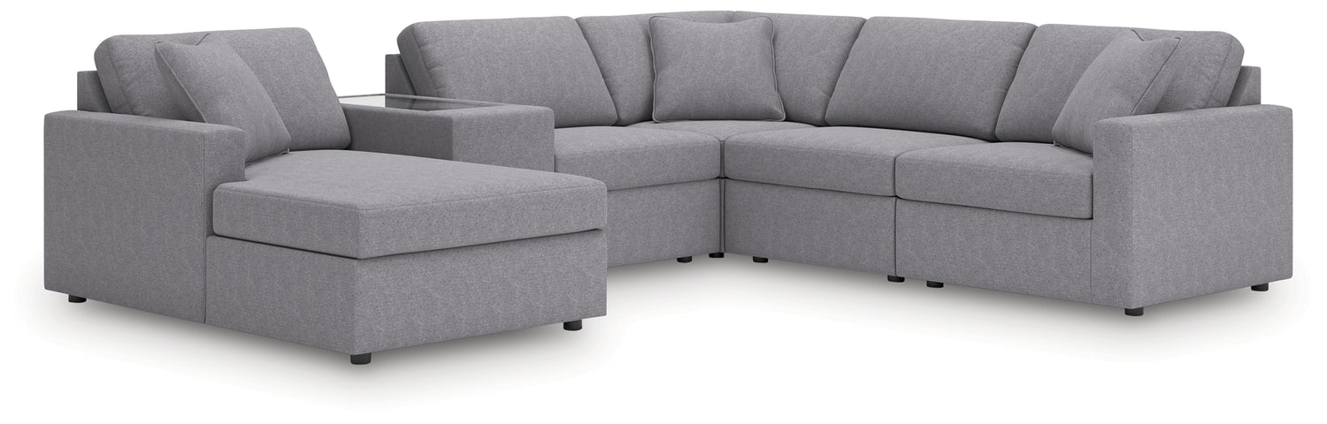 Modmax Granite 6-Piece Sectional with Chaise - 92104S52