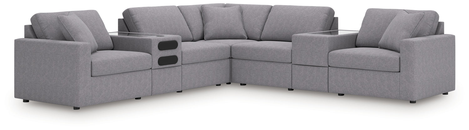 Modmax Granite 7-Piece Balanced Sectional with Audio and Storage Consoles - 92104S69