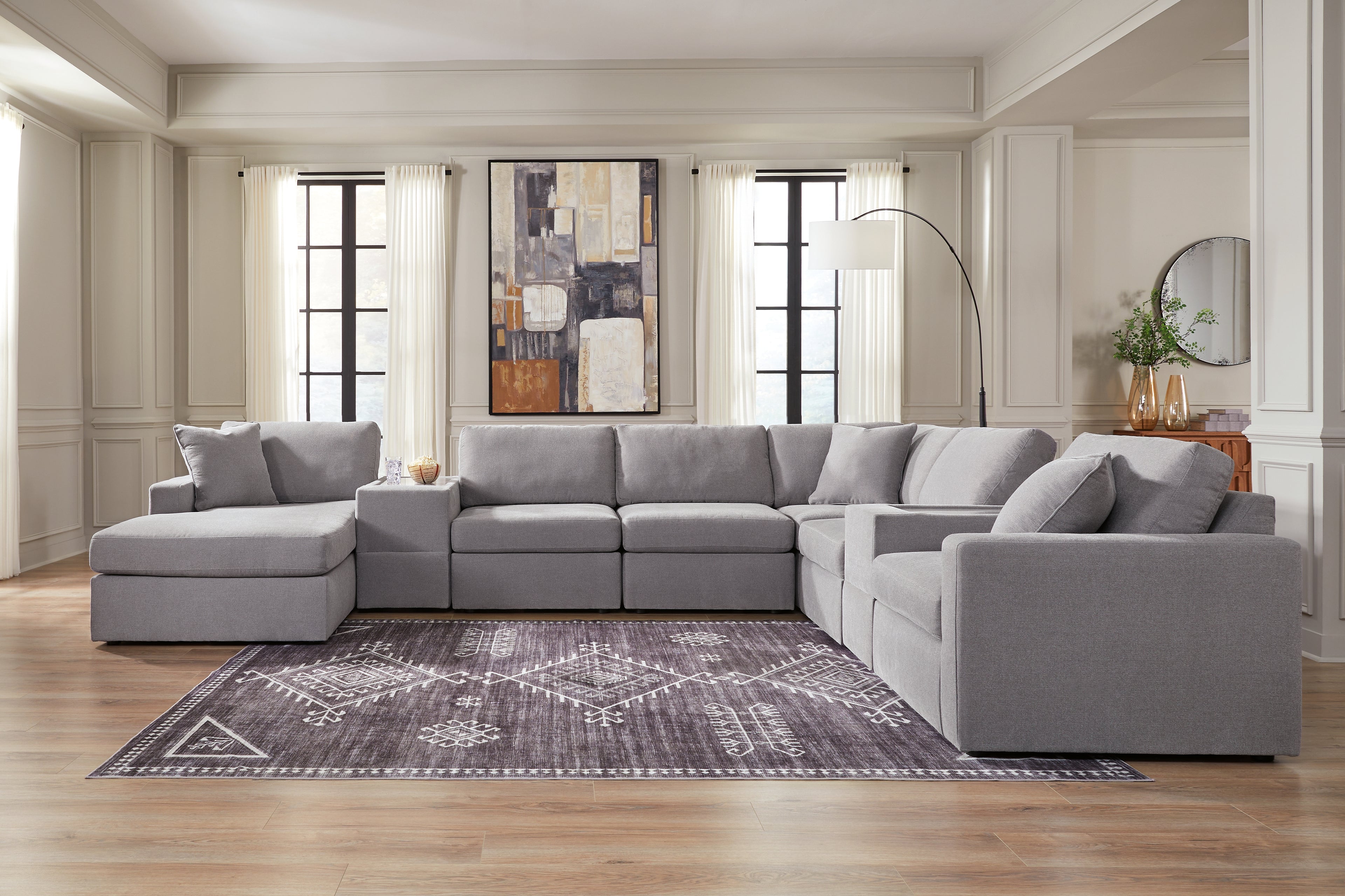 Modmax Granite 8-Piece Sectional with Chaise - 92104S43