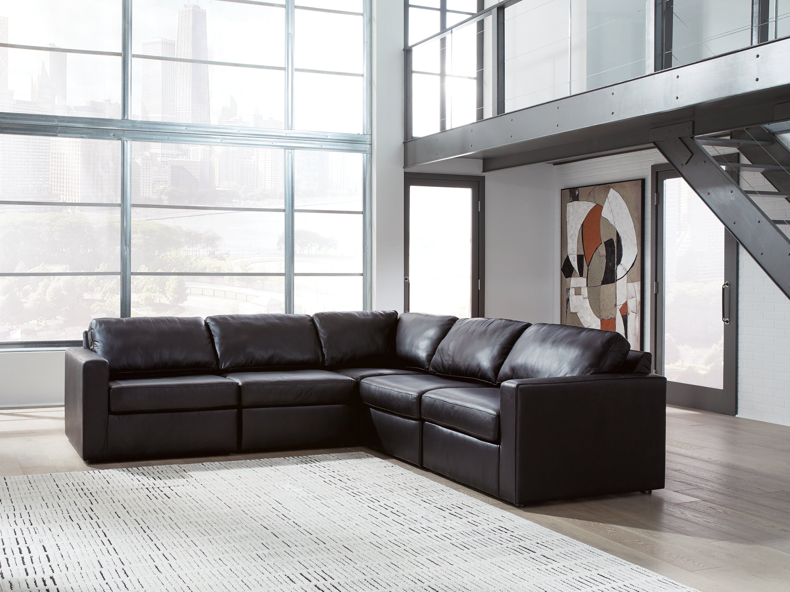ModMax II Black 5-Piece Sectional - 74305S6