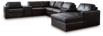 ModMax II Black 8-Piece Sectional with Chaise and Audio Consoles - 74305S48