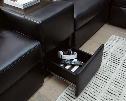 ModMax II Black 8-Piece Sectional with Chaise and Storage Consoles - 74305S43