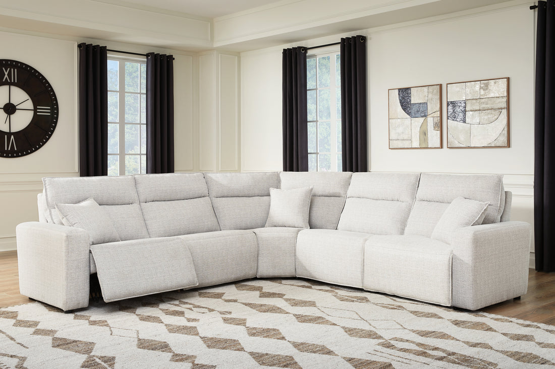 ModMax II Stone 5-Piece Power Reclining Sectional - 65907S8