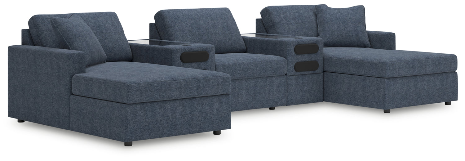 Modmax Ink 5-Piece Double Chaise with Audio Consoles - 92121S49