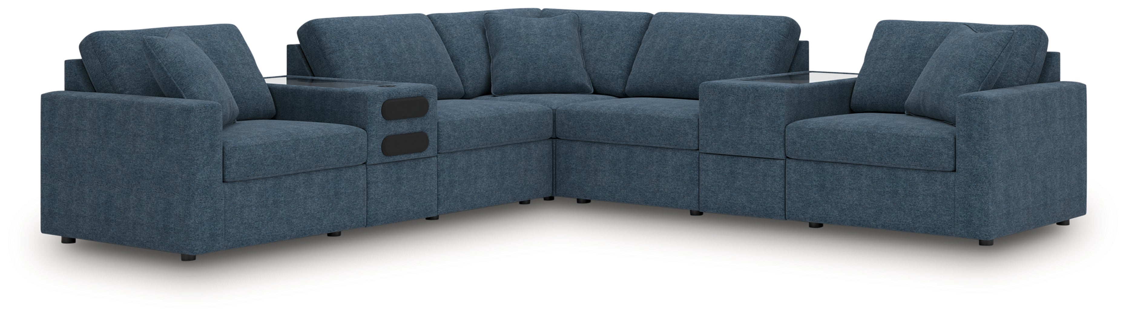 Modmax Ink 7-Piece Balanced Sectional with Audio and Storage Consoles - 92121S69