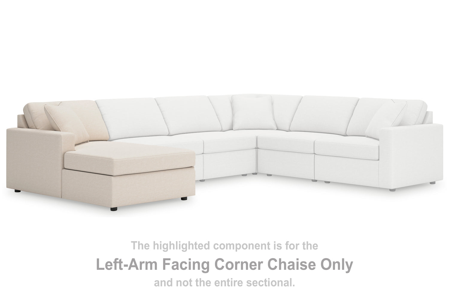Modmax Oyster Left-Arm Facing Corner Chaise - 9210316