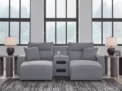 Modmax Salt and Pepper 3-Piece Power Reclining Sectional with Chaise - 65906S12