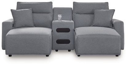 Modmax Salt and Pepper 3-Piece Power Reclining Sectional with Chaise - 65906S12