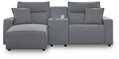 Modmax Salt and Pepper 3-Piece Power Reclining Sectional with Chaise - 65906S17