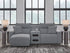 Modmax Salt and Pepper 3-Piece Power Reclining Sectional with Chaise - 65906S18