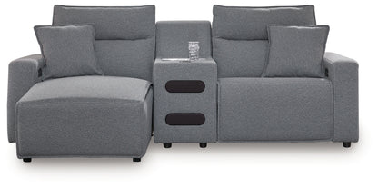 Modmax Salt and Pepper 3-Piece Power Reclining Sectional with Chaise - 65906S18