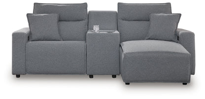 Modmax Salt and Pepper 3-Piece Power Reclining Sectional with Chaise - 65906S4