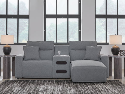Modmax Salt and Pepper 3-Piece Power Reclining Sectional with Chaise - 65906S5