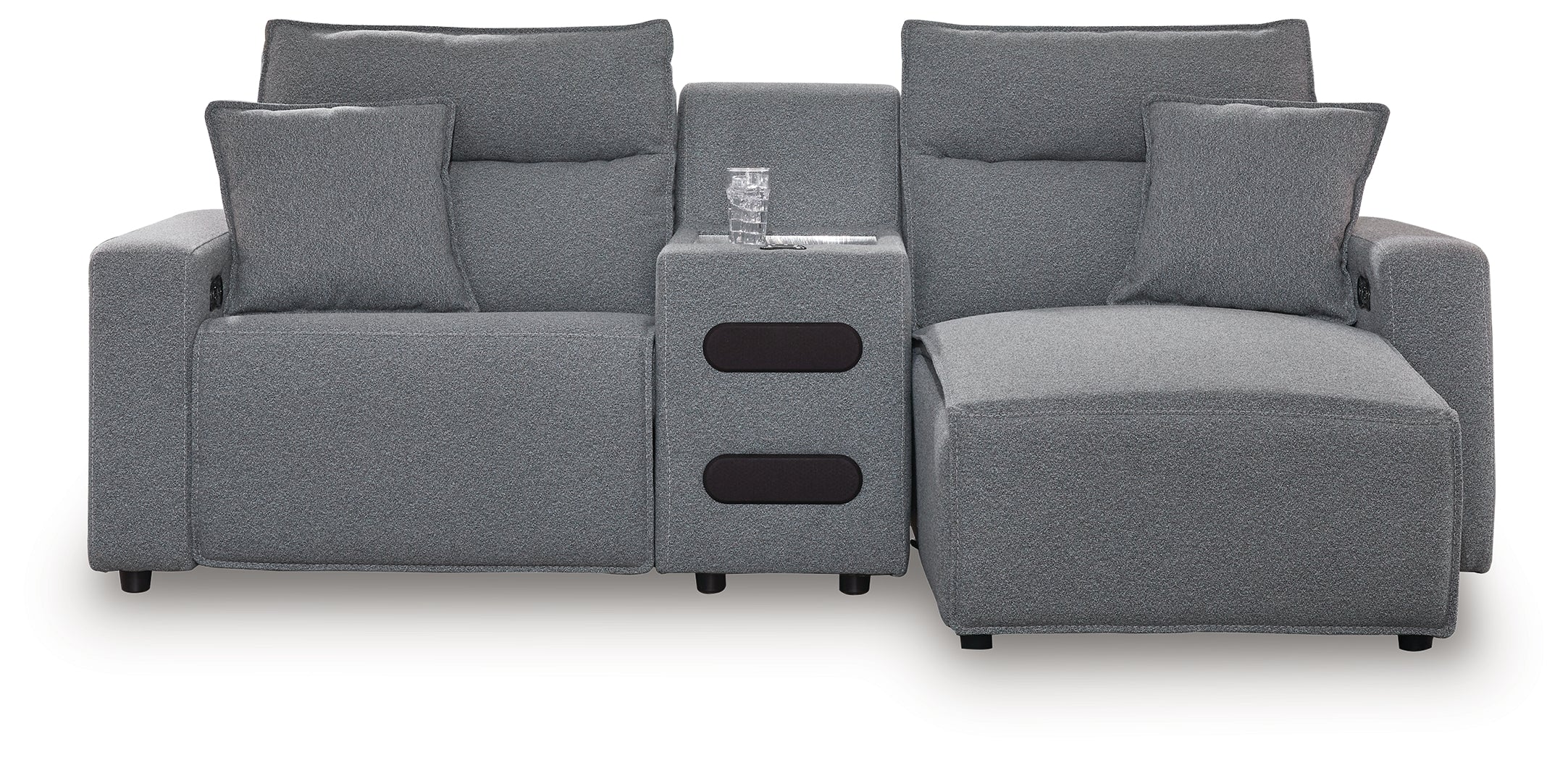 Modmax Salt and Pepper 3-Piece Power Reclining Sectional with Chaise - 65906S5