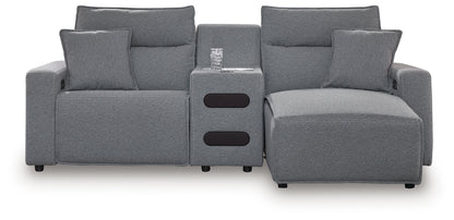 Modmax Salt and Pepper 3-Piece Power Reclining Sectional with Chaise - 65906S5