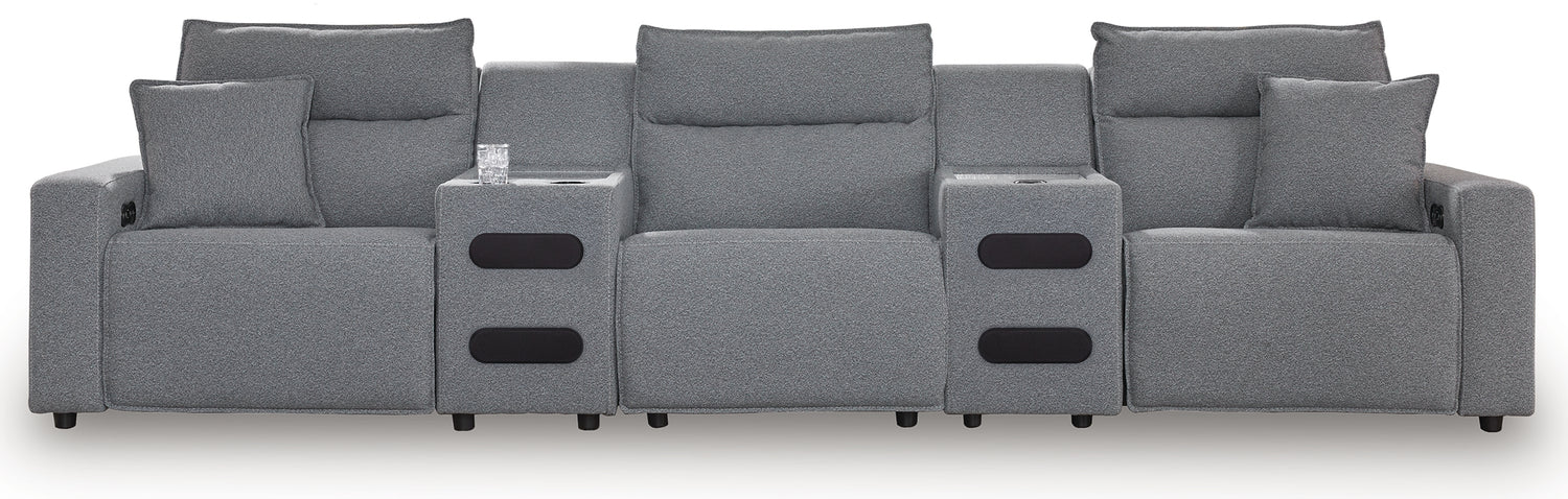 Modmax Salt and Pepper 5-Piece Power Reclining Sectional - 65906S13