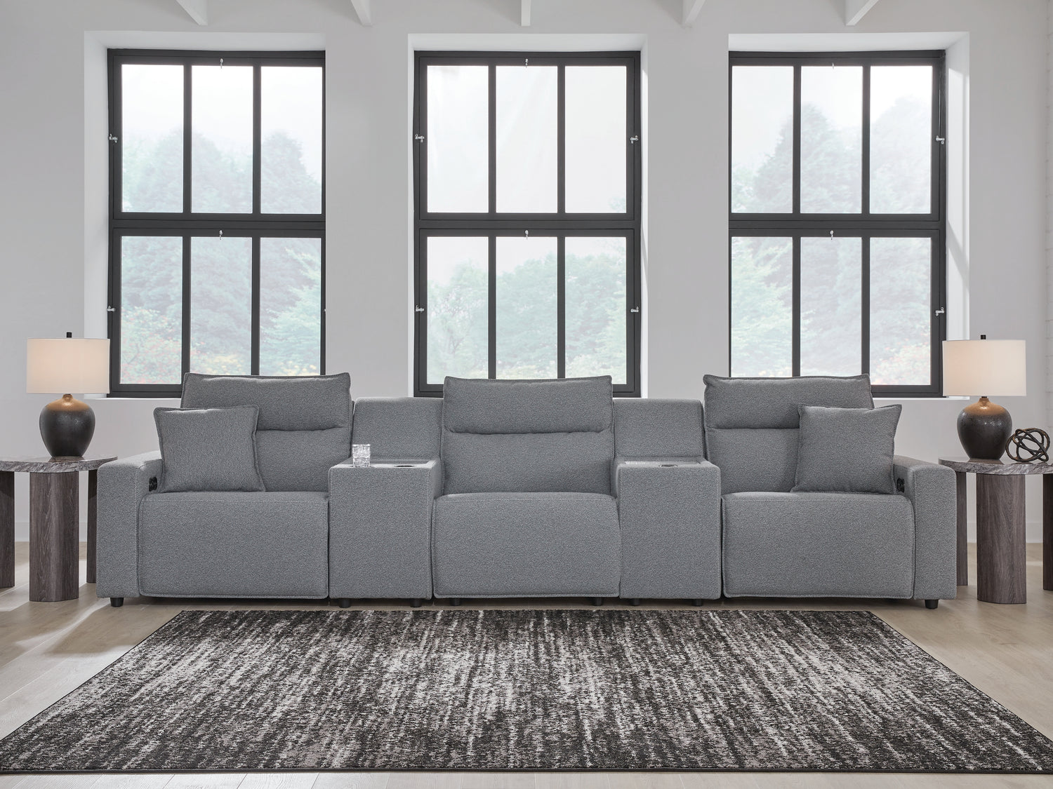 Modmax Salt and Pepper 5-Piece Power Reclining Sectional - 65906S14