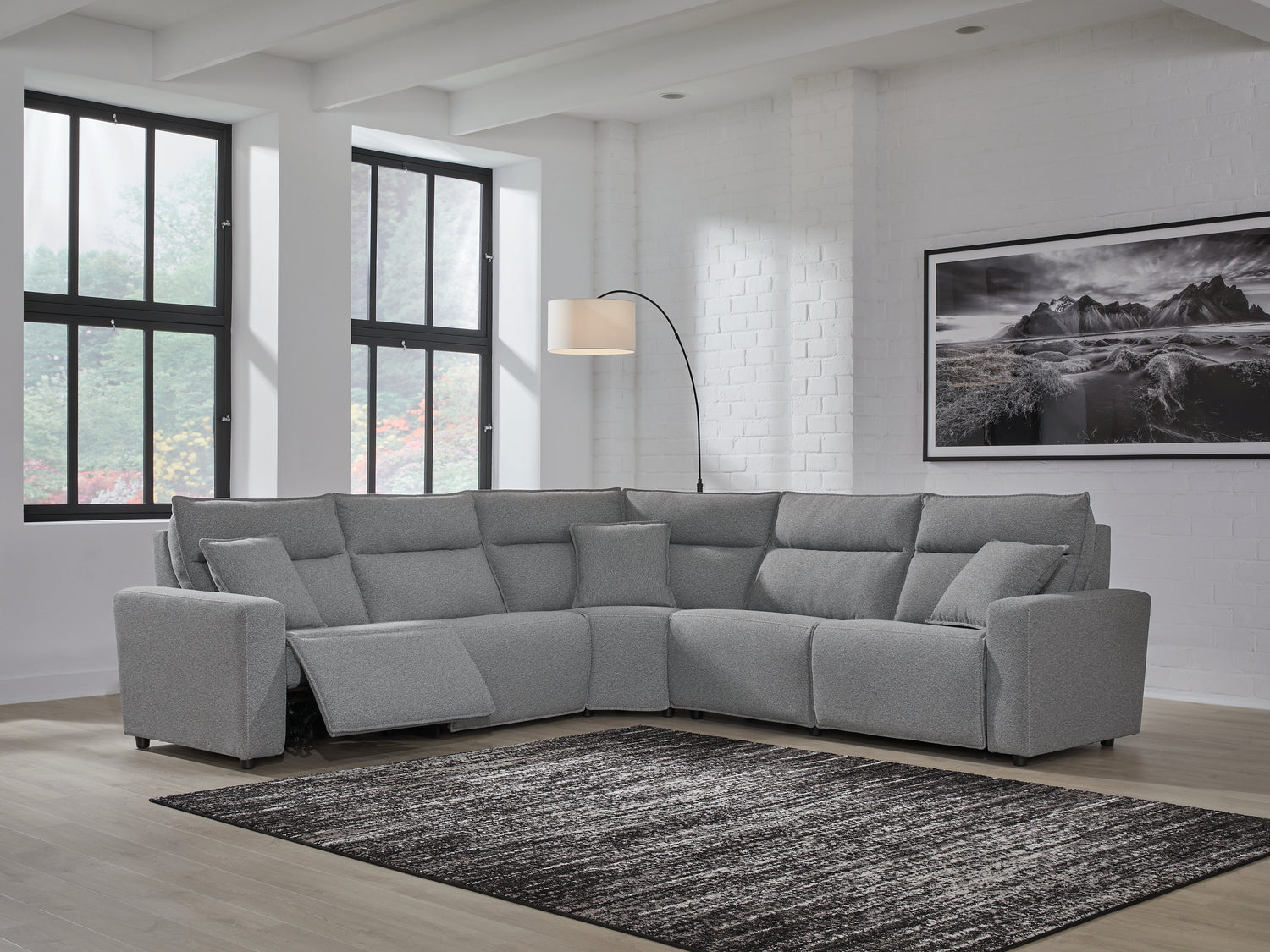 Modmax Salt and Pepper 5-Piece Power Reclining Sectional - 65906S8
