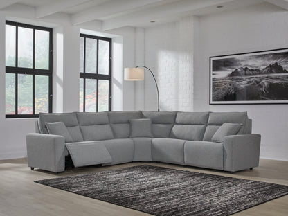 Modmax Salt and Pepper 5-Piece Power Reclining Sectional - 65906S8