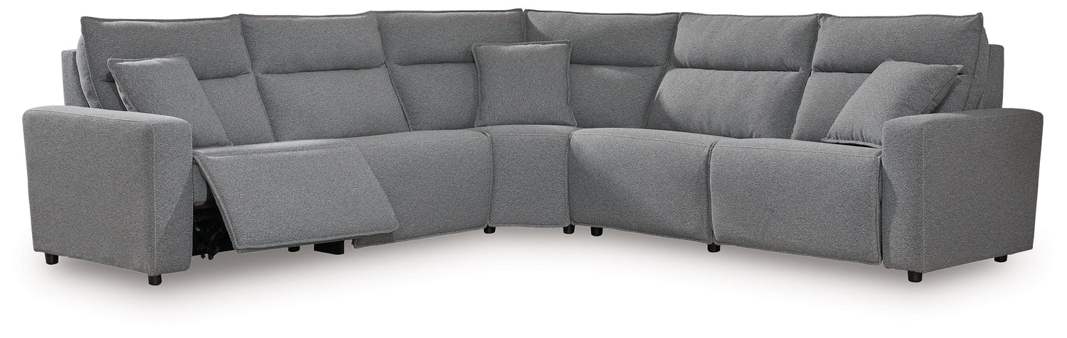 Modmax Salt and Pepper 5-Piece Power Reclining Sectional - 65906S8