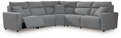 Modmax Salt and Pepper 5-Piece Power Reclining Sectional - 65906S8