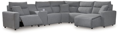 Modmax Salt and Pepper 6-Piece Power Reclining Sectional - 65906S10