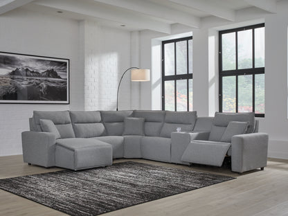 Modmax Salt and Pepper 6-Piece Power Reclining Sectional with Chaise - 65906S19