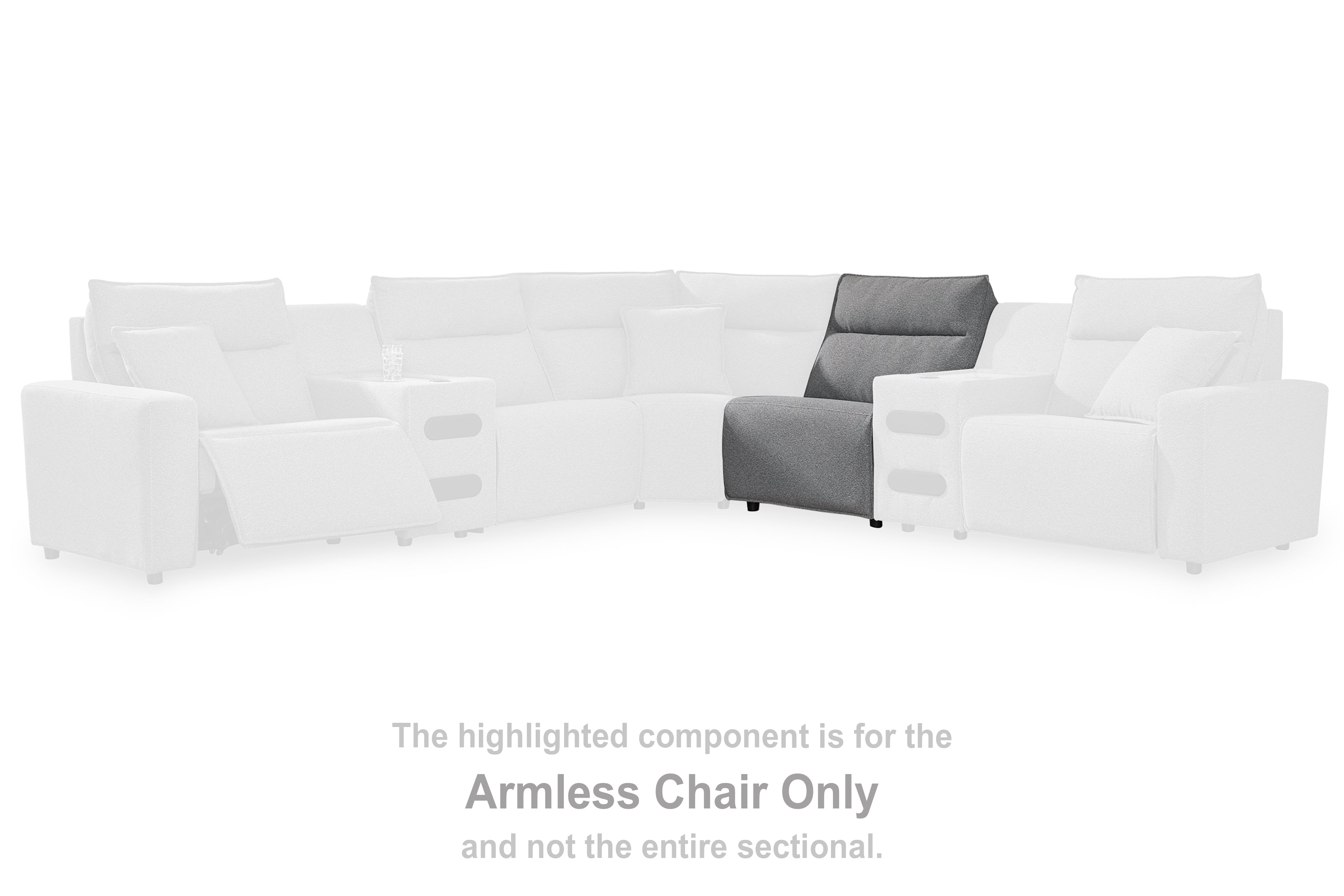 Modmax Salt and Pepper Armless Chair - 6590646