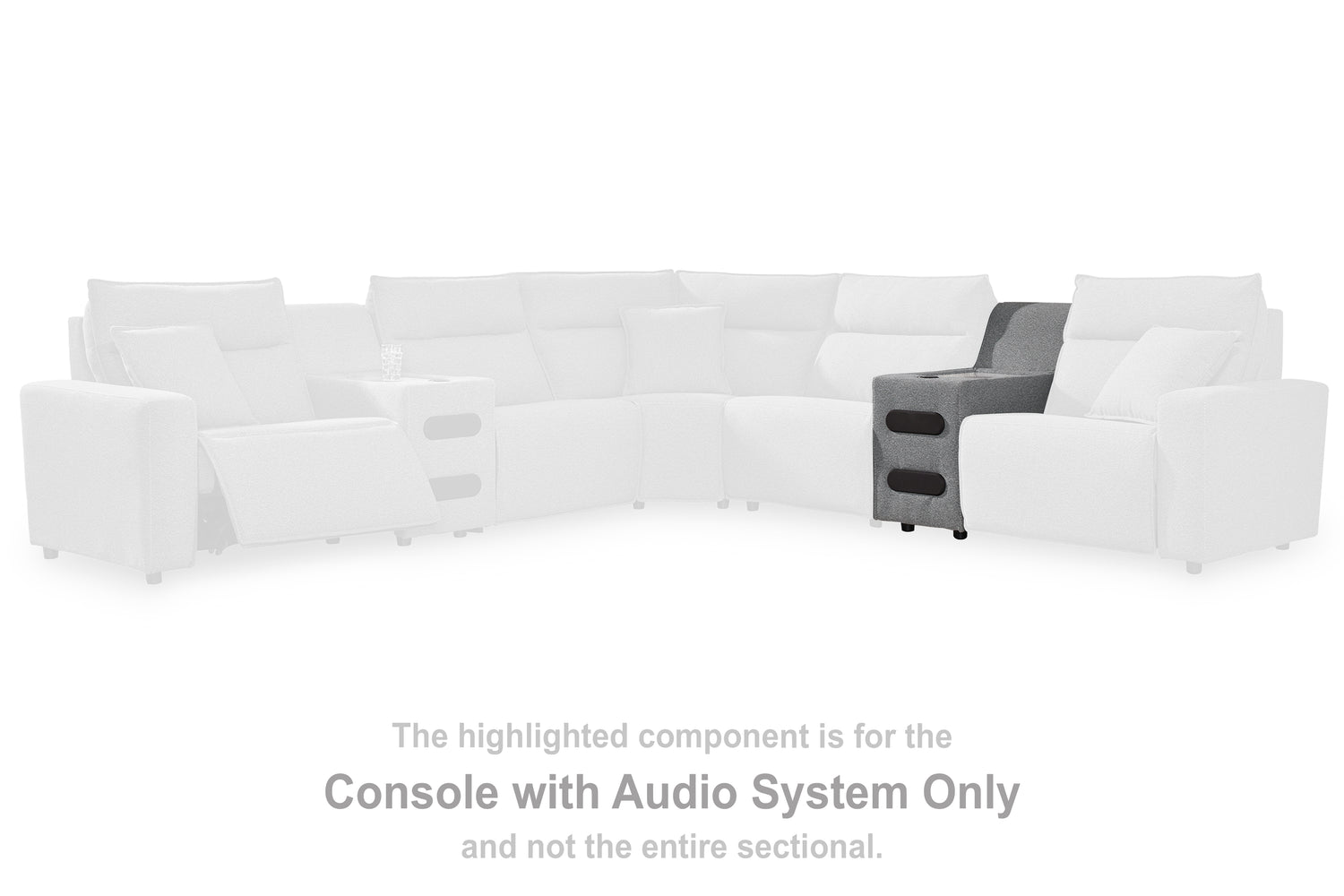 Modmax Salt and Pepper Console with Audio System - 6590660