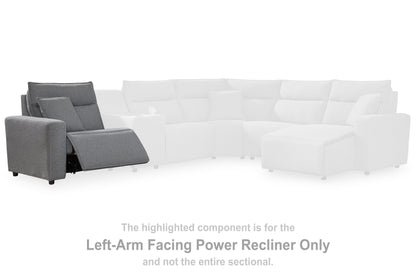 Modmax Salt and Pepper Left-Arm Facing Power Recliner - 6590658