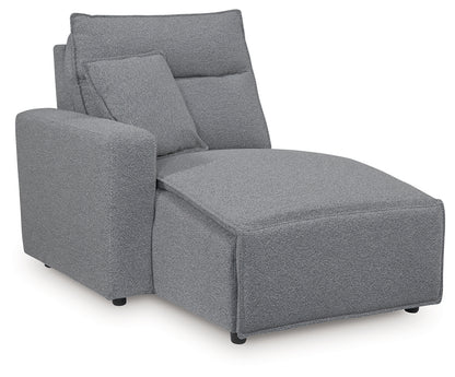 Modmax Salt and Pepper Left-Arm Facing Press Back Power Chaise - 6590679