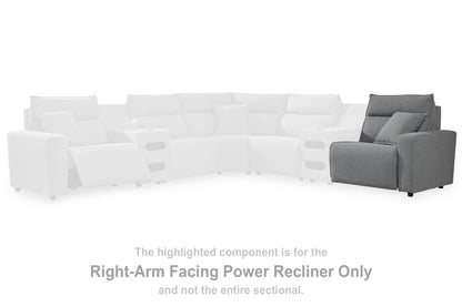 Modmax Salt and Pepper Right-Arm Facing Power Recliner - 6590662