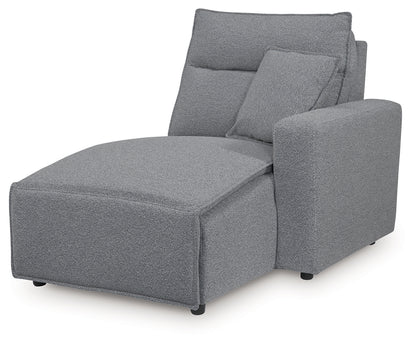 Modmax Salt and Pepper Right-Arm Facing Press Back Power Chaise - 6590697