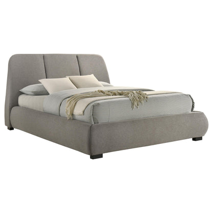 Mokena 46-inch Upholstered California King Platform Bed Taupe - 310090KW